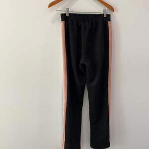 Hot & Delicious track pants side zip up pink and white stripe